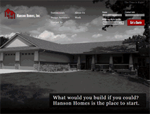 Tablet Screenshot of hansonhomesinc.com